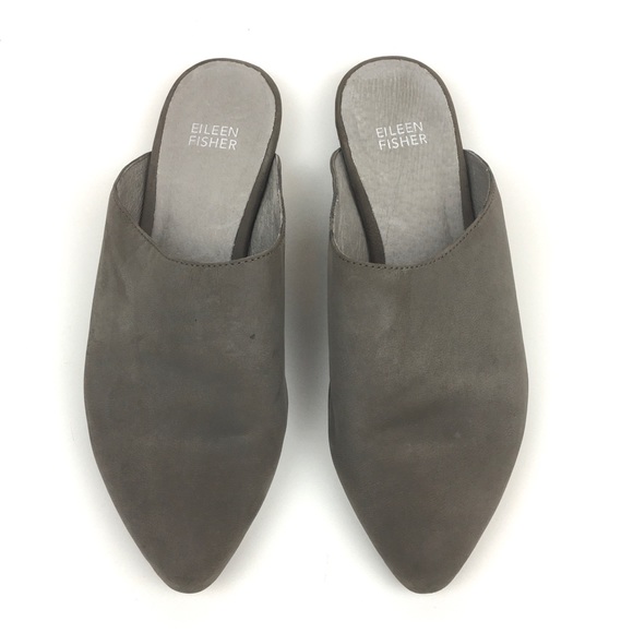 Eileen Fisher mule slide flats pointed toe blog - Picture 3 of 8